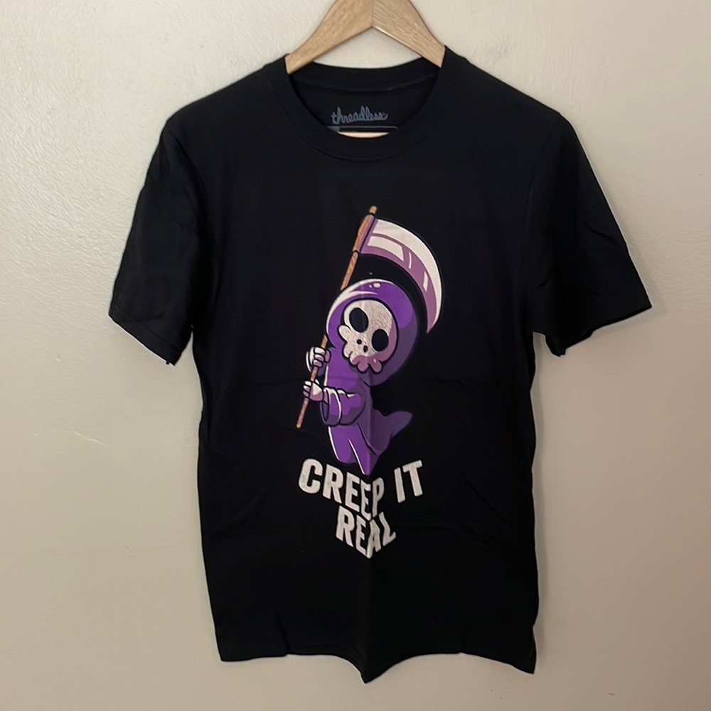 NWOT Threadless Creep it Real Tee. Small